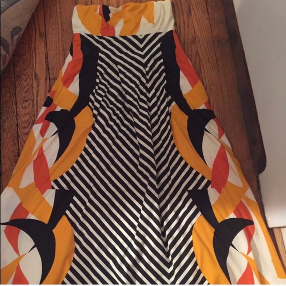 Anthropologie maxi strapless dress size 8